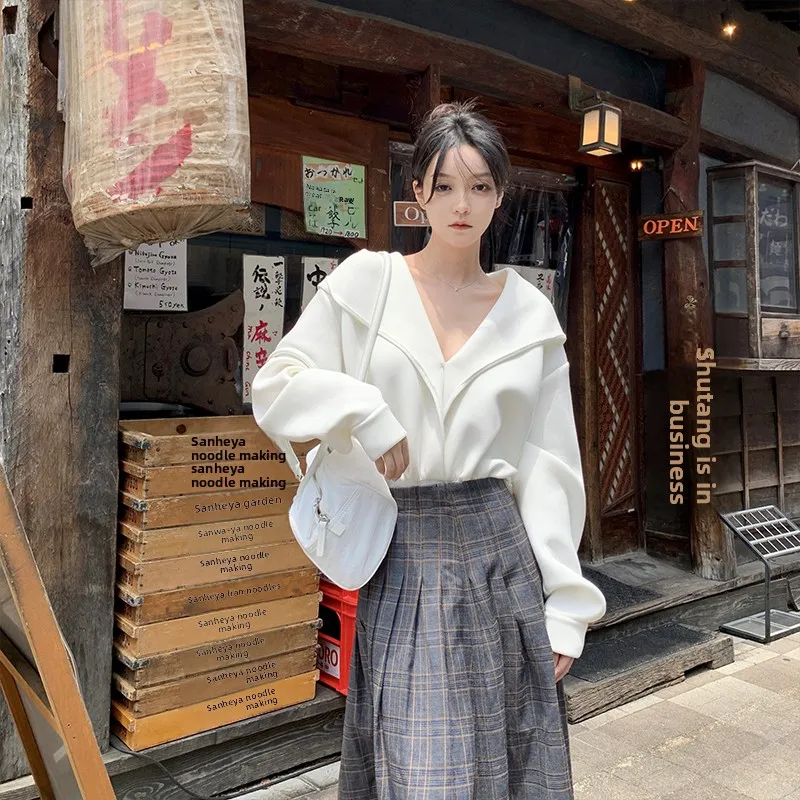 

Белый комбинезон с капюшоном Street Sle со средней талией из хлопчатобумажной ткани, обычные тонкие брюки, женский цельный костюм, капсульный шкаф