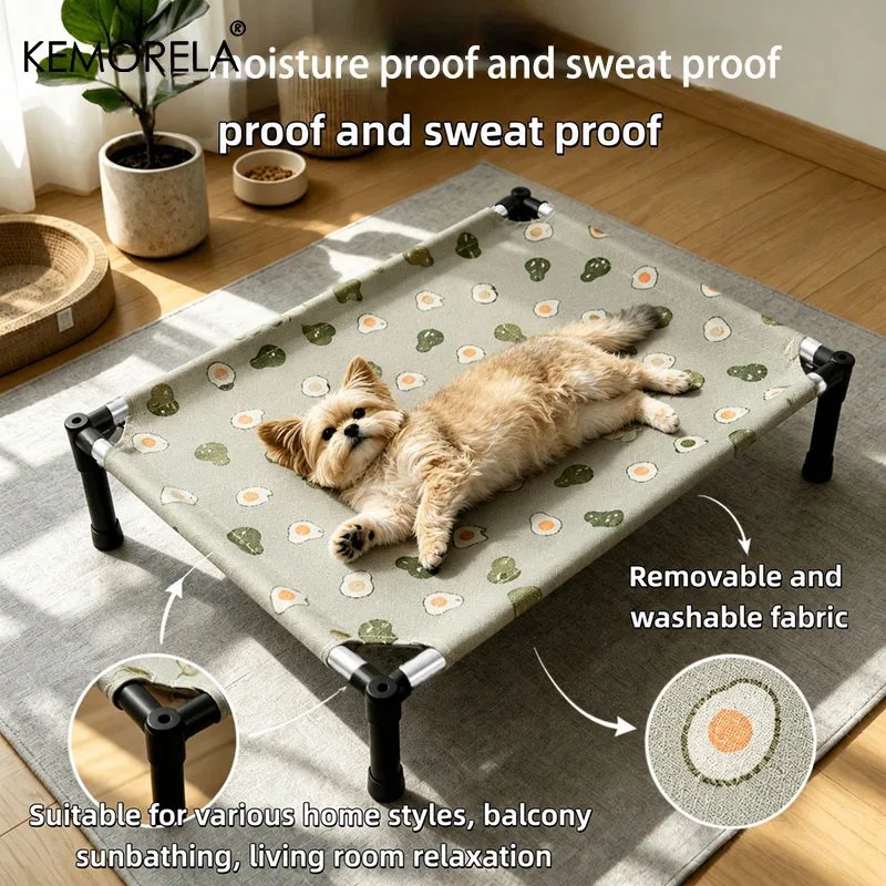 Elevated Pet Cot for Small to Medium Dogs Off Ground Design Suitable for All Seasons Dog Bed Cat Bed Cooling Mat