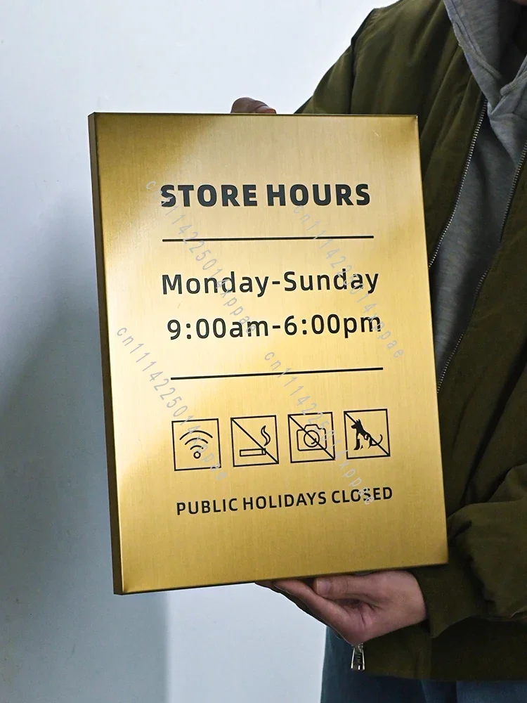 Outdoor Opening Hours Customized Business Hours Door Sign Open Closed Door Sign Custom Sign