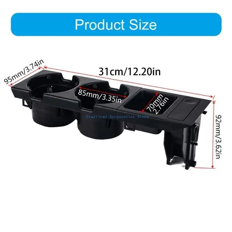 U75E حل تخزين المشروبات المستقرة حامل السيارة المقاوم للاهتراء حامل كأس السفر لـ E46 تعزيز راحة السفر #6