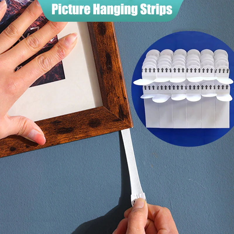 10/20PCS Set 3M Damage-Free Picture&Frame Hanging Strips Wall Sticker  Hook DIY Stickers Glue For Frame Dropship