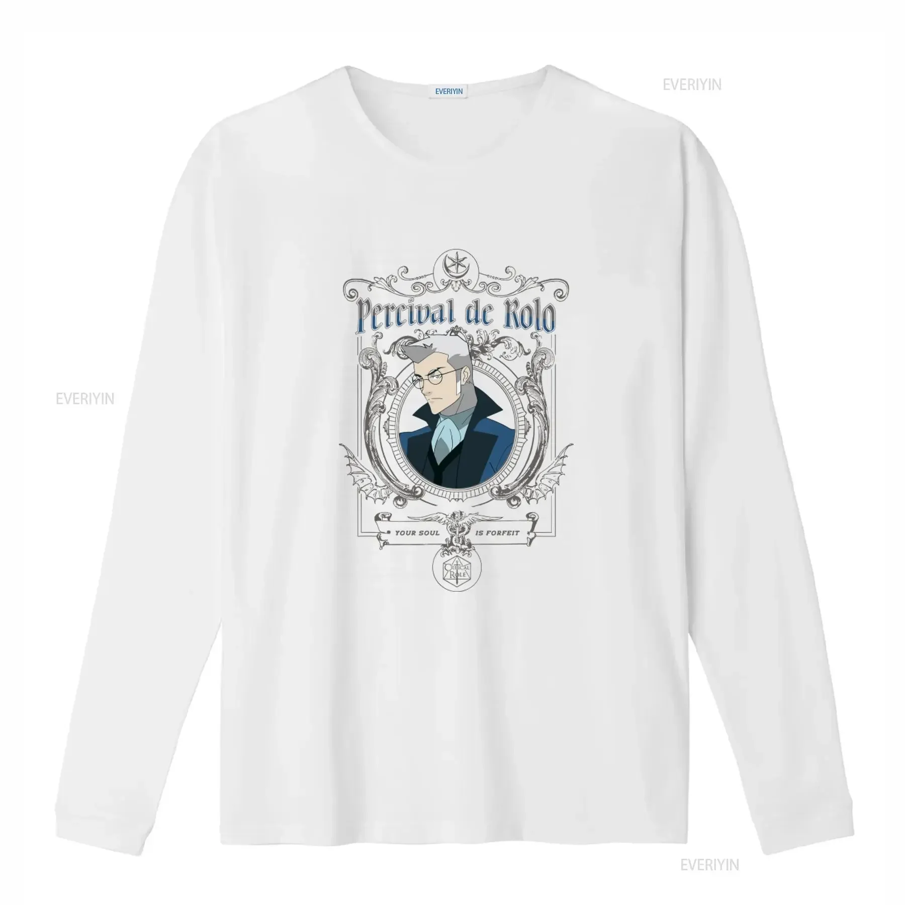 The Legend of Vox Machina Percival de Rolo Goth Frame Design T Shirt Casual Fashion  vintage Washed Top For Everyday Wear