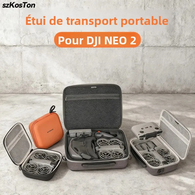 Étui de transport Portable pour Drone DJI NEO 2, sac de rangement de voyage rigide en PU, étui antichoc, protection étanche, accessoires Neo 2 ﻿