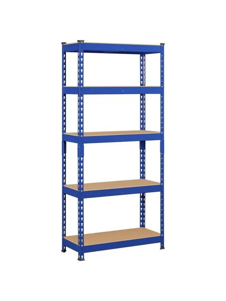 

5-Shelf Boltless & Adjustable Steel Storage Shelf Unit, Blue, Holds up to 330 lb Per Shelf, 27.5 x 12 x 60 Inch