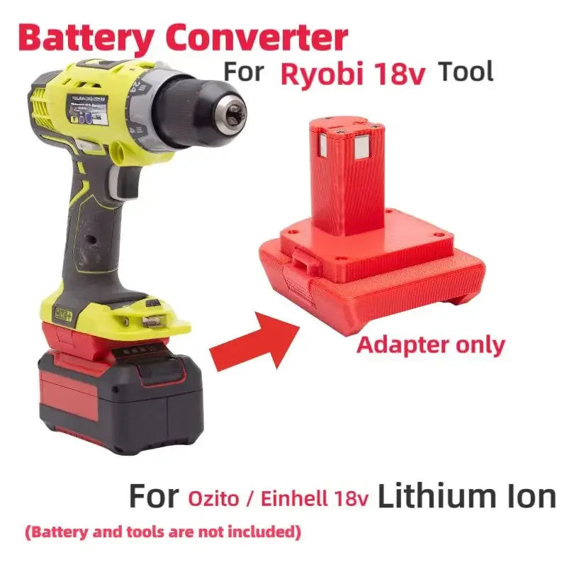 

Batteries Converter Adapter For Einhell Ozito Power X-Change 18V Battery To Ryobi Drill Tool (Only Adapter)