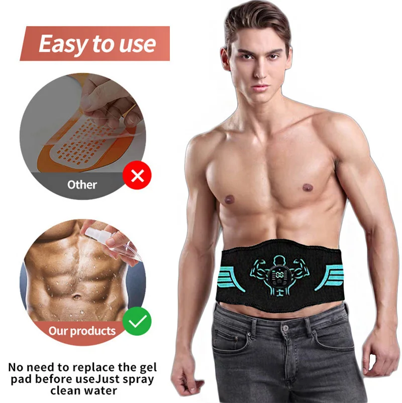 EMS Muscle Stimulator Massage Toning Belt Abs Trainer Electric Muscle Toner Fitness Training Body Slim Belly Waist Weight Loss