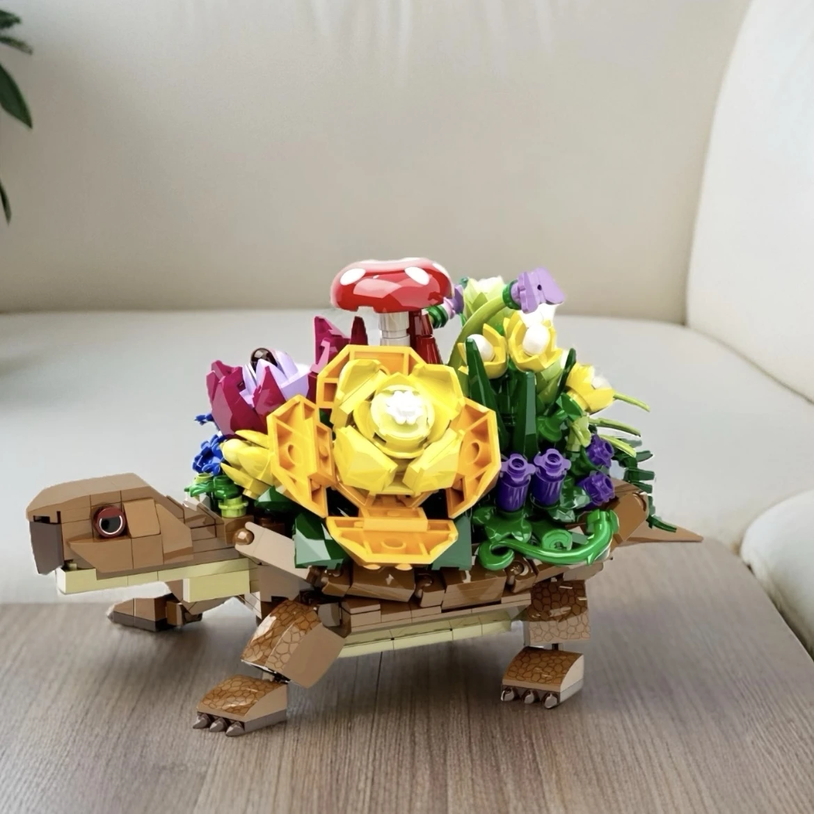 Hot Sales 509pcs Turtle Planter Flower Pots Model Kit Animal Planter Building Block Flower Pots Bricks Kid Birthday Festival Toy