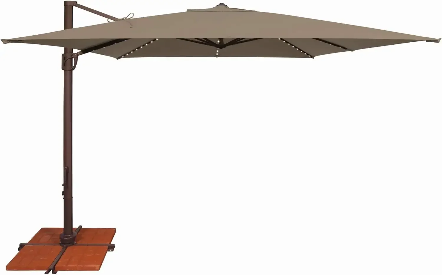 Outdoor umbrellaOffset Outdoor Cantilever Umbrella Market Hanging Umbrellas Rotation Device and Unlimited Tilting