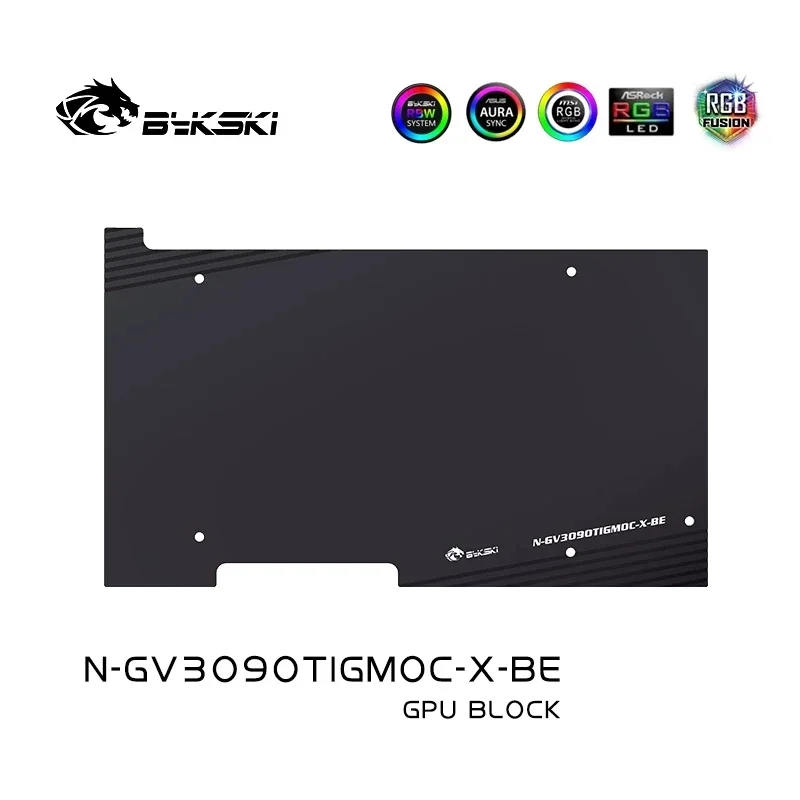 Imagem -05 - Bykski-gpu Water Block Use para Gigabyte Rtx3090ti Gaming oc Placa de Vídeo Radiador de Cobre Backplate Rgb Aura N-gv3090tigmoc-x