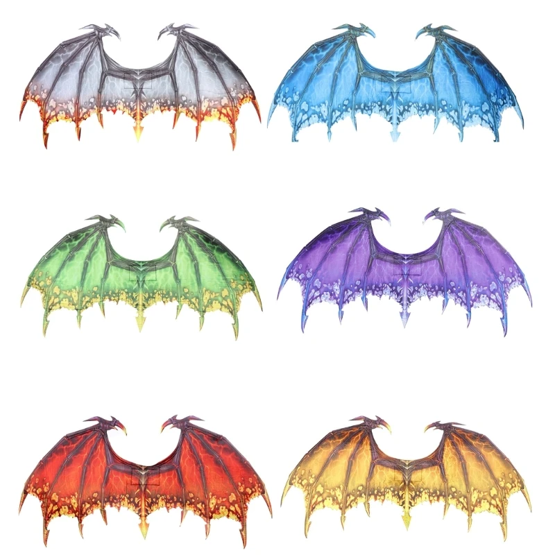 

Q0KE Foldable Dragon Costume For Adult, Halloween Dragon Wing for Dragon Cosplay