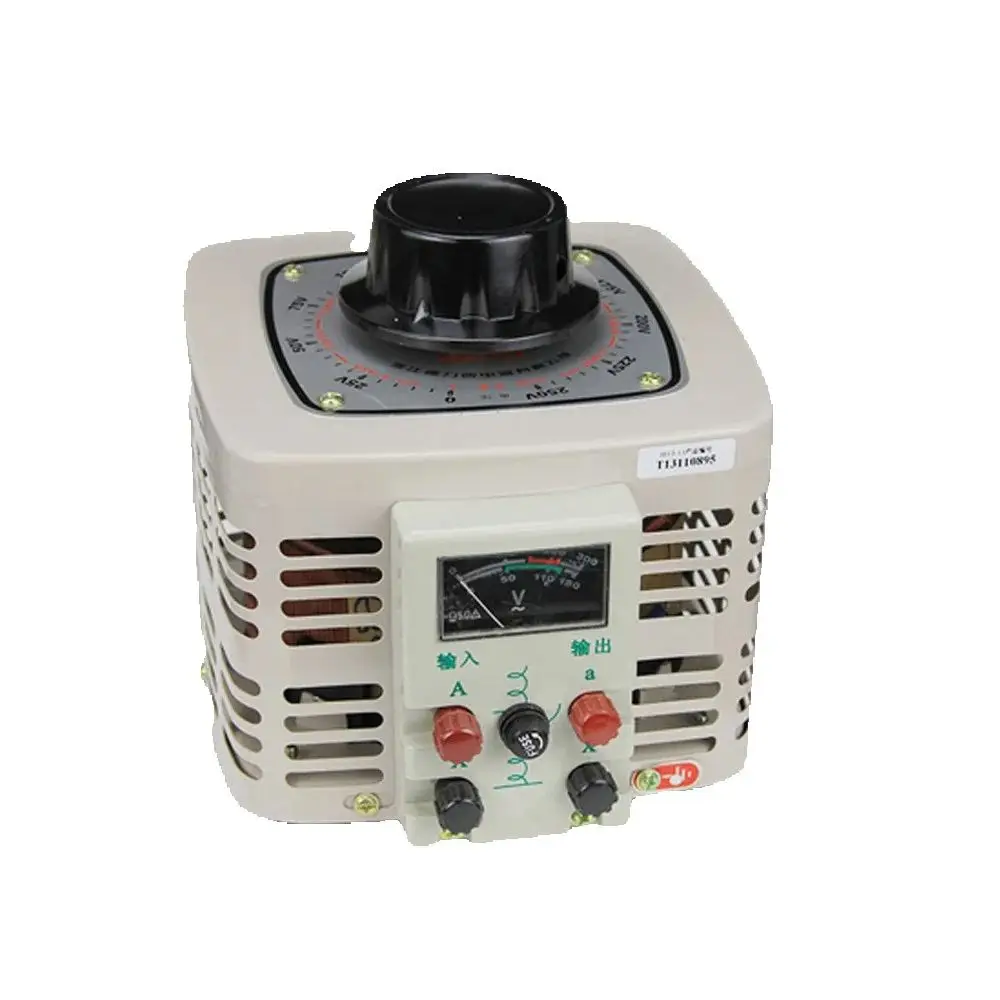 Single Phase Voltage Regulator TDGC2 1KVA Variac 1000VA 1000W Voltage Transformer 220V to 0-250V Regulatable Power Converter