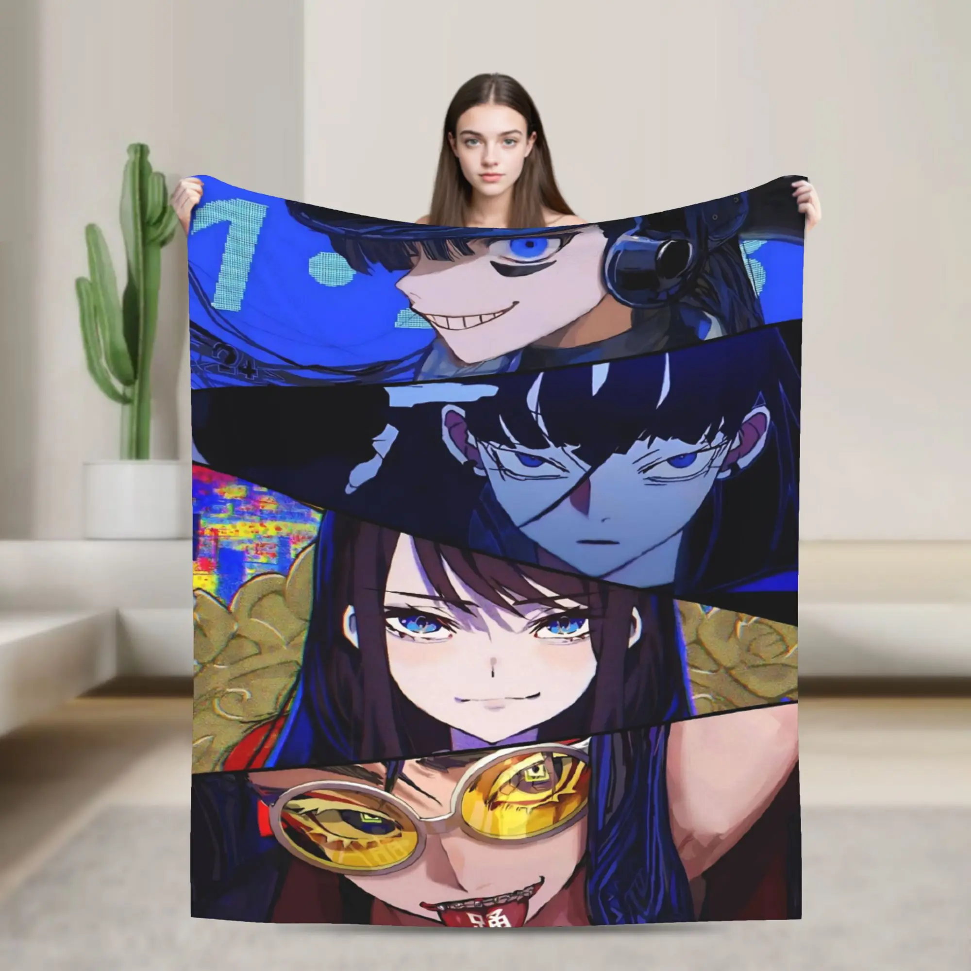 Ado Japanese Singer Plush Blankets  Funny Throw Blanket for Bed Sofa Couch 125*100cm Plush Thin Quilt