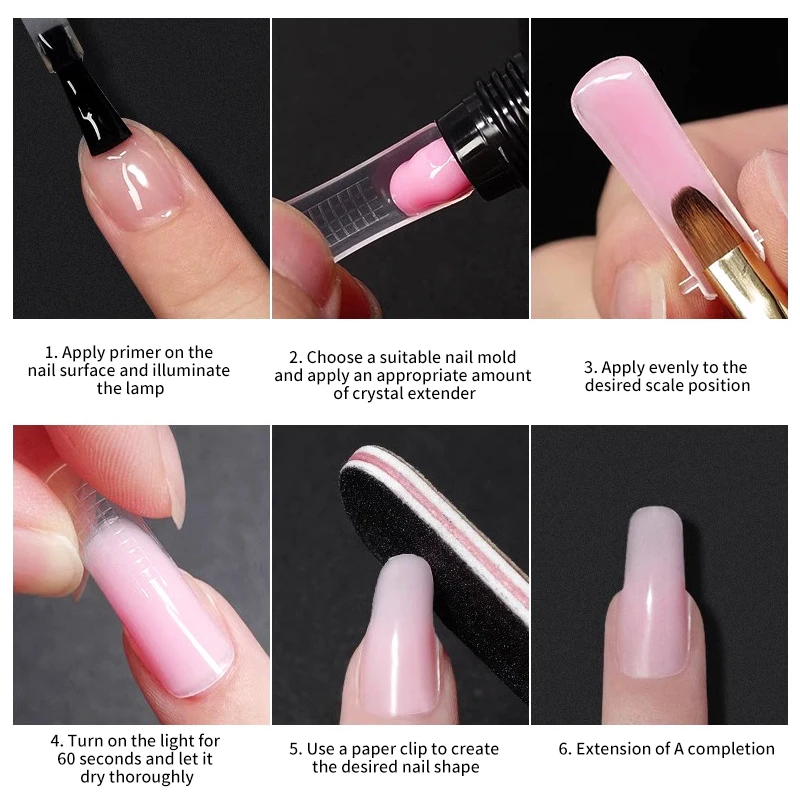 Nail Gel Extension Upper Mold Top False Tips Manicure Tools Matte Quick Building Nail Mold Tip Full Cover Dual Forms Nails