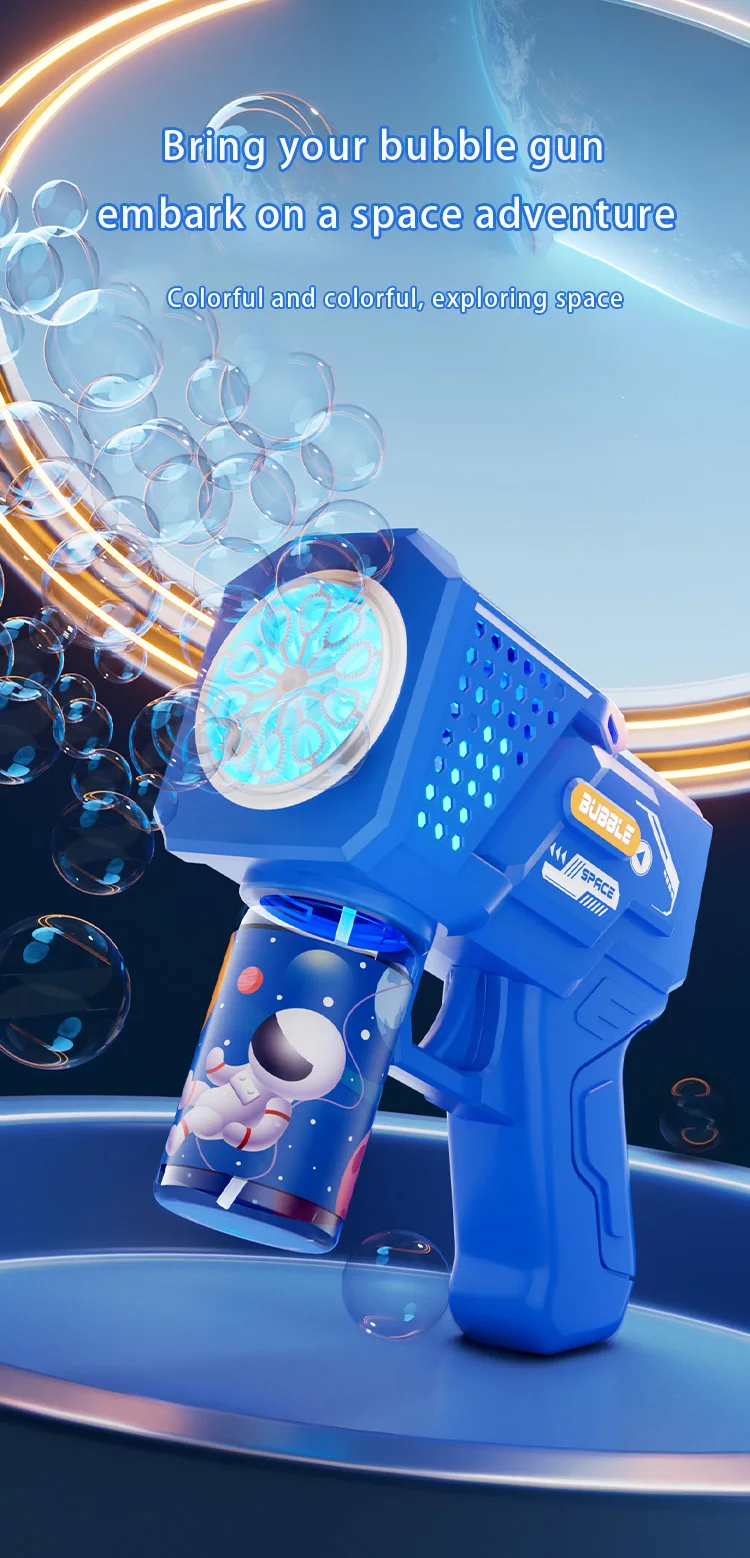 10-Loch-automatisches elektrisches Gatling-Spielzeug, blasende Blase für Kinderspielzeug, Kindergartengeschenke ohne Batterie oder Blasenwasser – Detail 1