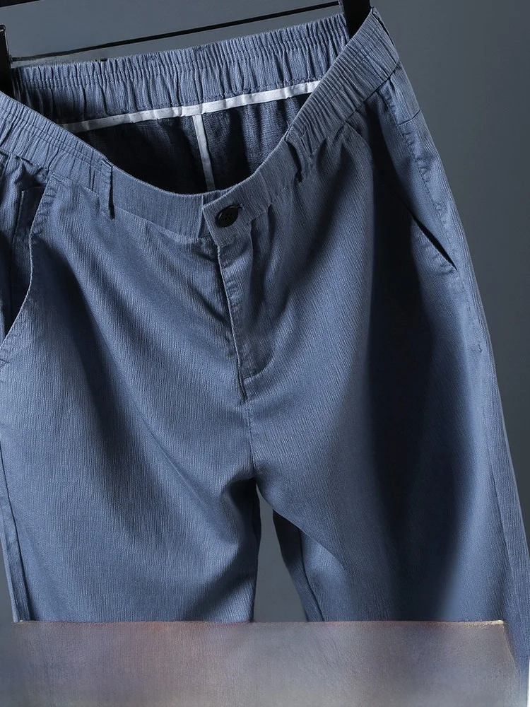 

Snow Flng 2026 Spring Men's Loose Comfortable Faion Casual Busin Straight Leg Pants Versatile Simple Sle Lenzing Fabric