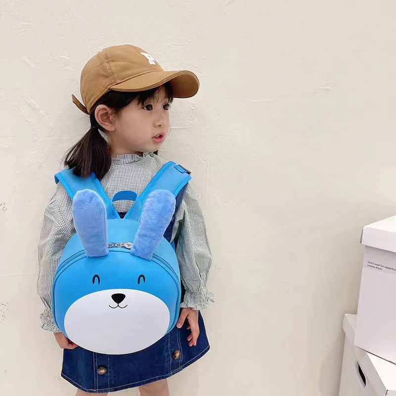 Cute Cartoon Rabbit Hard Shell Schoolbag, Children's Double Shoulder Eggshell Backpack Kindergarten Boys and Girls 2-5 Years Old