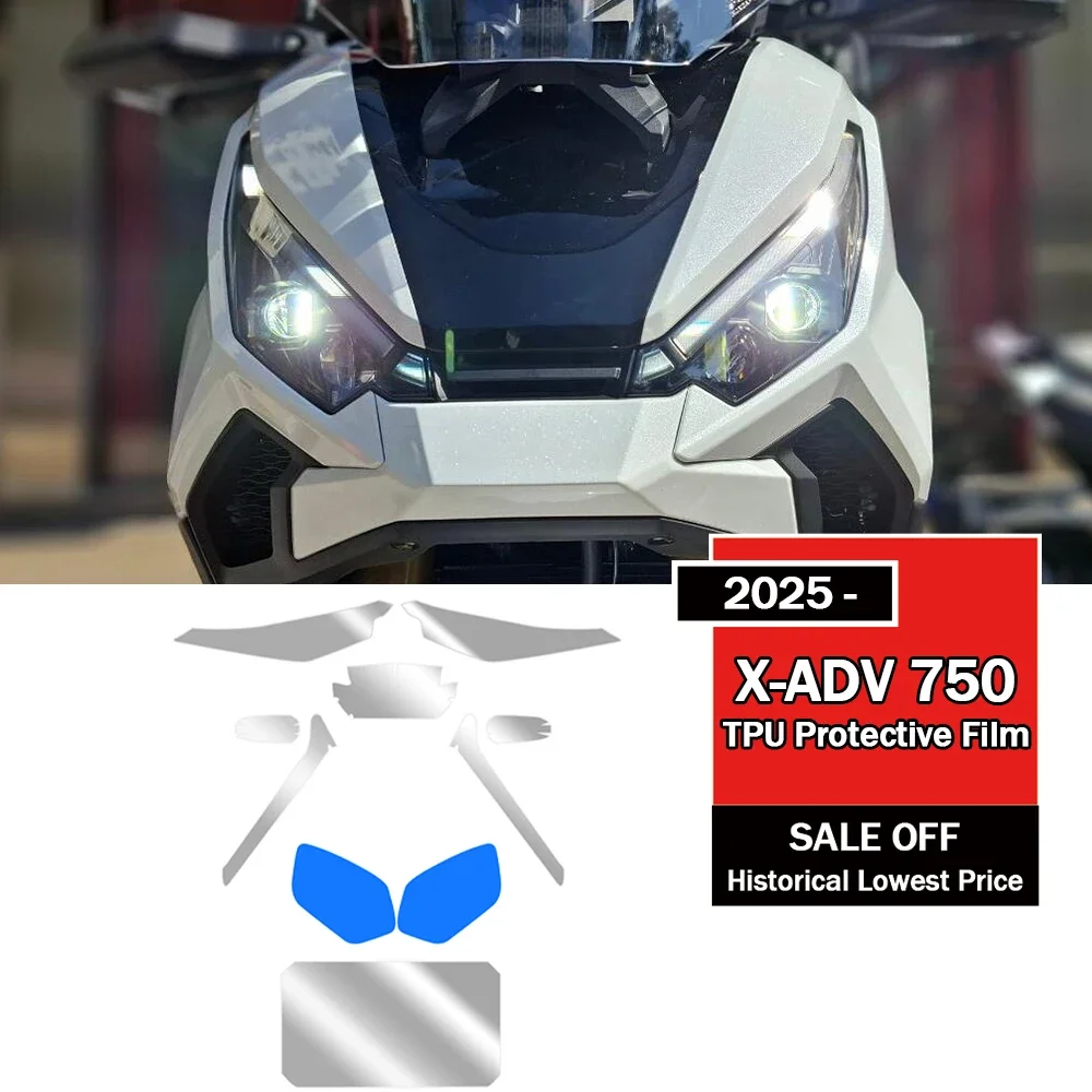 

Для X-ADV 750 XADV 750 2025 Защитная пленка для фар Защитные наклейки для задних фонарей Пленка для приборной панели Защитная пленка из ТПУ