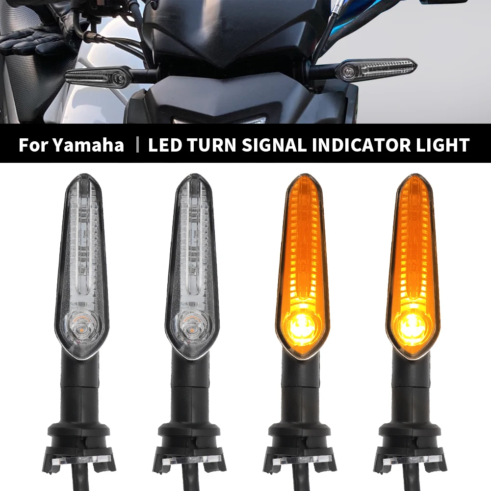 Motorcycle Flashing Directional Flasher Lamp For YAMAHA MT07 Tracer 700 XJ6 FZ6 MT09 900 MT10 Front Rear LED Turn Signal Light