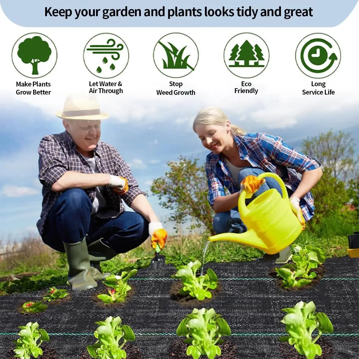 Factory Direct Sales PP PE Garden Weed Control Mat Cloth Grass Proofing