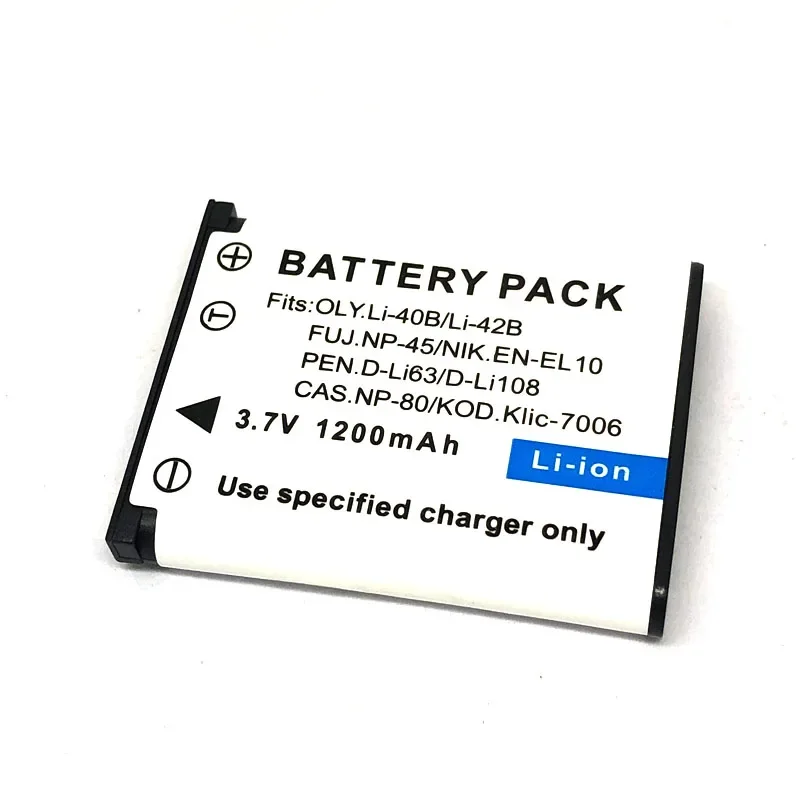 EN-EL10 Li-42B Li-40B NP-45 D-Li63 KLIC-7006 Universal USB Camera Battery Charger for Nikon Olympus Fujifilm Kodak Pentax Casio