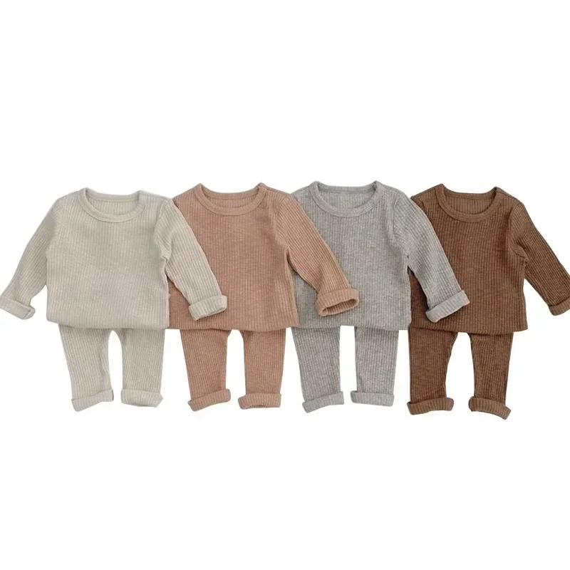 Autumn Winter Fallow Thermal Underwear Suit Baby Clothing Sets Boys Girls Pajama Sets Baby Warm Sleepwear Kids Clothes