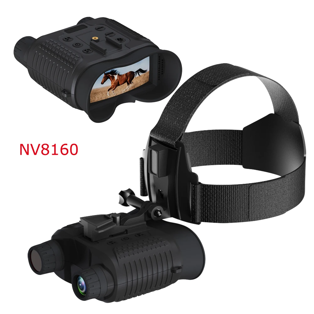 NV8160 1080P Helmet Night Vision Goggles 8X Digital Zoom 400M Night Vision Device 7-speed Infrared Hunting Camping Telescope