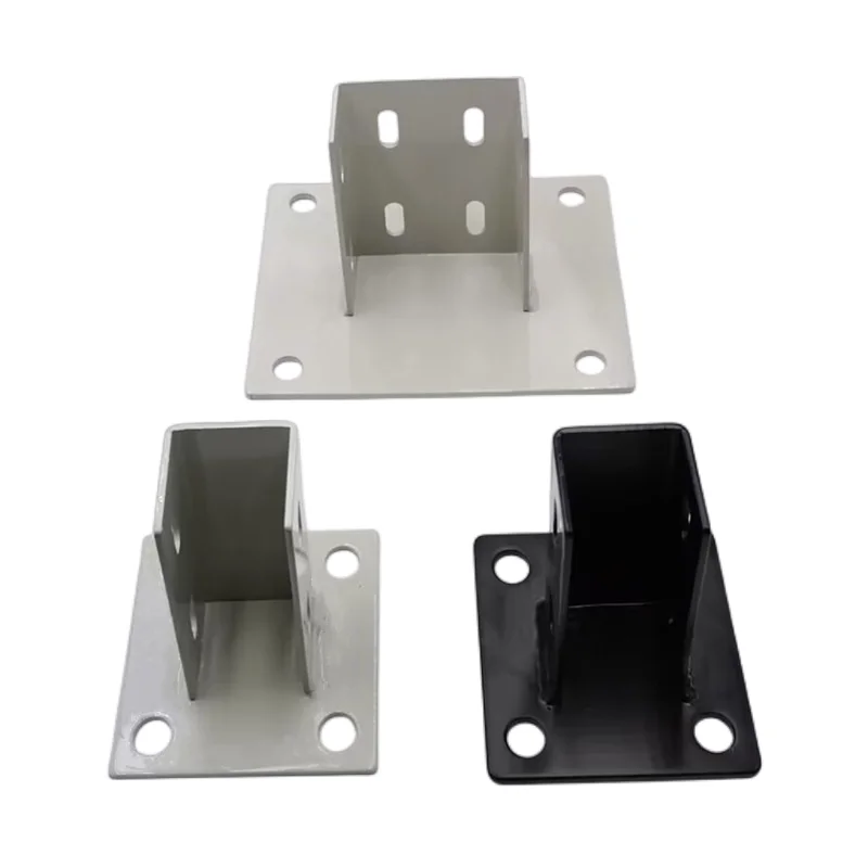 40404080 Aluminum Profile Square Foot Fence Fixed Base Connection Guardrail Support