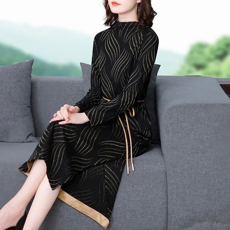 

2024, осеннее элегантное китайское платье, современная мода, женское Ципао с длинными рукавами, традиционная одежда 12801 MN1