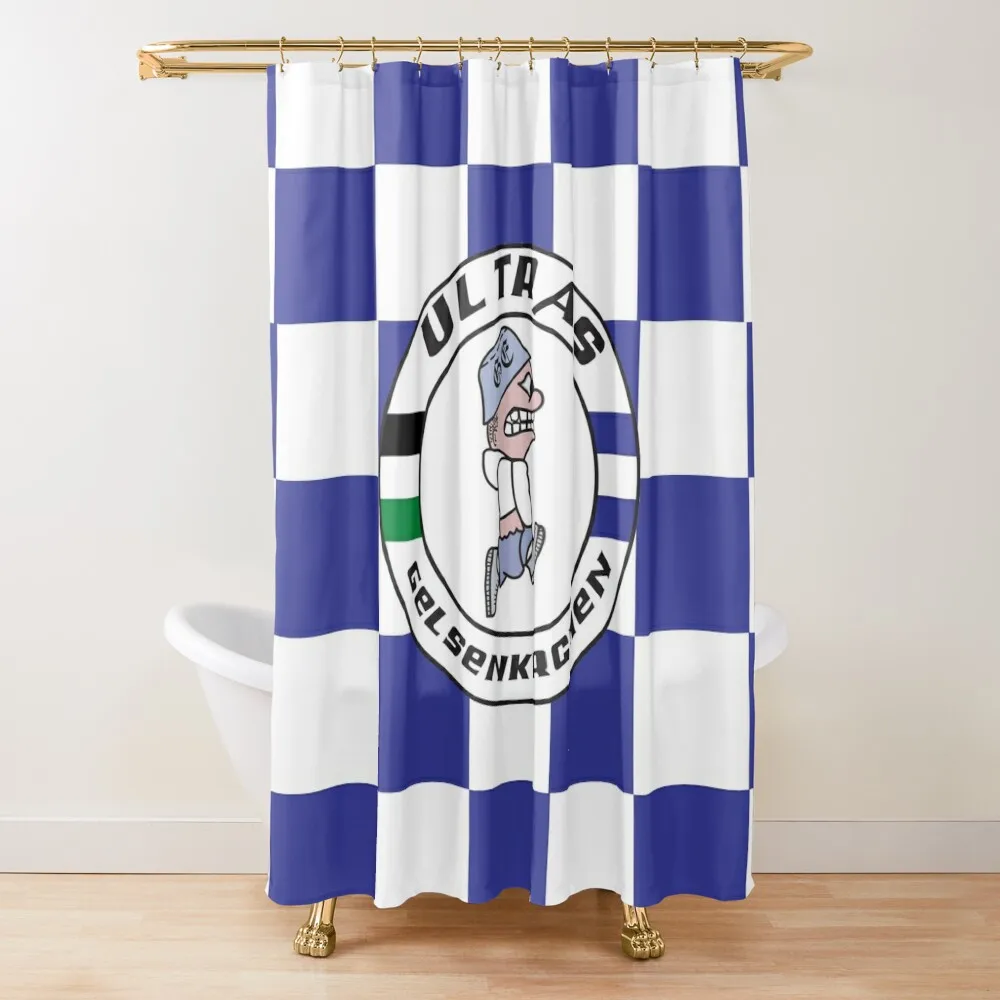 

Ultras Gelsenkirchen Shower Curtain Bathtub Shower Bath Waterproof Fabric Shower Curtain