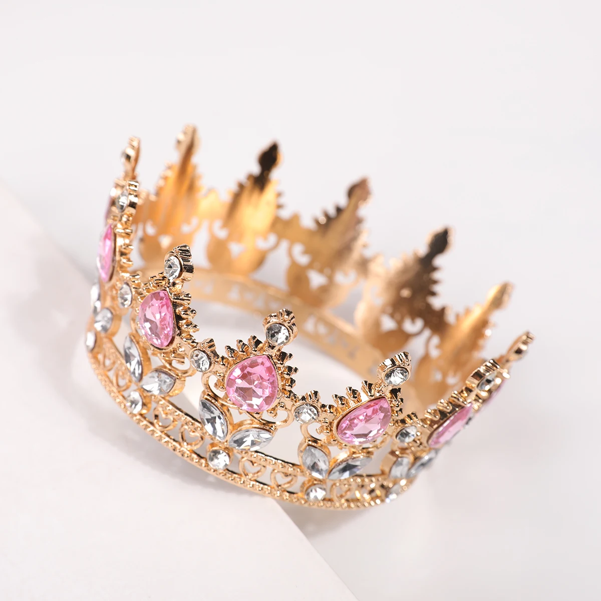 

1Pcs Bridal Headpiece Rhinestone Alloy Crown Bride Princess Crown Wedding Accessories Crown Hair Accessories Cake Decoration Crown