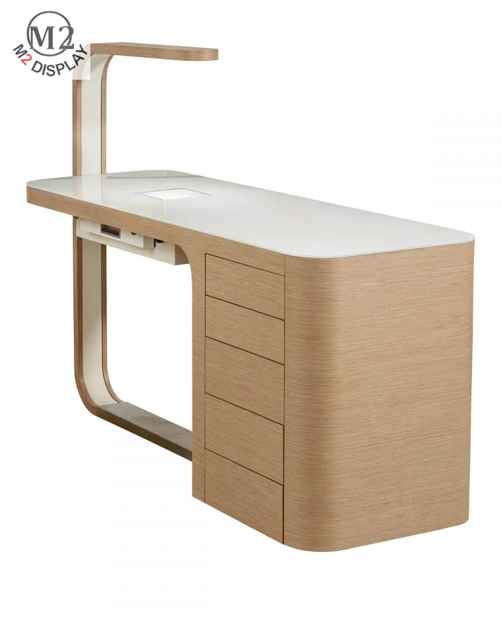 M2 Nail Spa Modern Luxury Marble Custom  Manicure Table Nail Table Manicure Store Design Nail Shop Design With Dust Collector