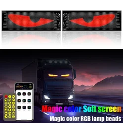 Kamyon Araba Hareketli Gözler LED Ekran Işığı RGB Matris Panel Işığı Bluetooth Uygulama Kontrolü Programlanabilir Esnek Ekran Led Araba Işık