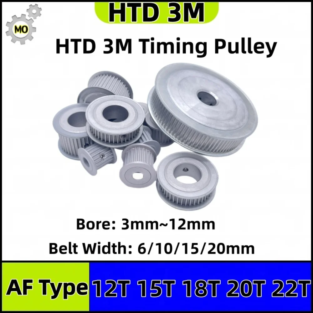 HTD 3M Timing Pulley 15Teeth 18Teeth 20Teeth 22Teeth Belt Width 6/10/15/20mm 12T 15T 18T 20T 22T HTD 3M Timing Pulley