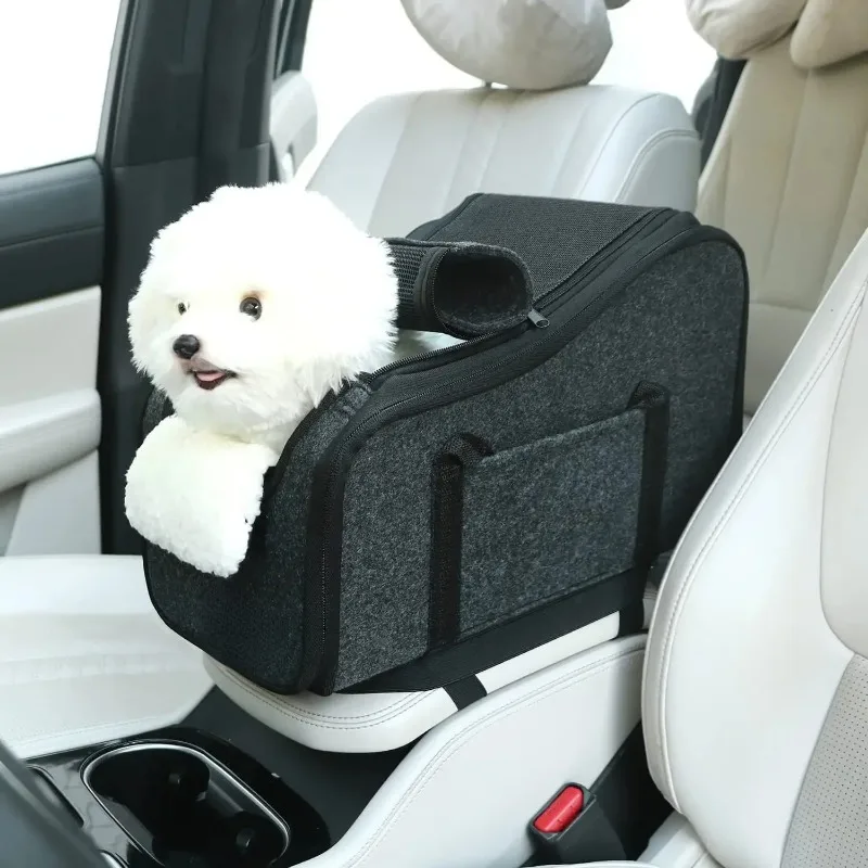 Dog Car Seat Center Console Car Seat for Small Pets Portable Booster Seat Cats and Dogs Travel Bags Fully Detachable