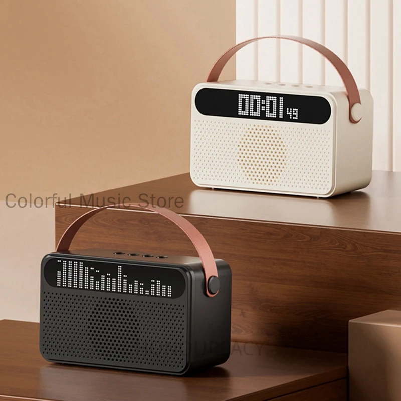 مكبر صوت بخاصية البلوتوث BT5.3 محمول مع عرض الأغاني Voicebox Home Ktv Sets يدعم USB FM TF بطاقة الصوت مضخم صوت صغير خارجي