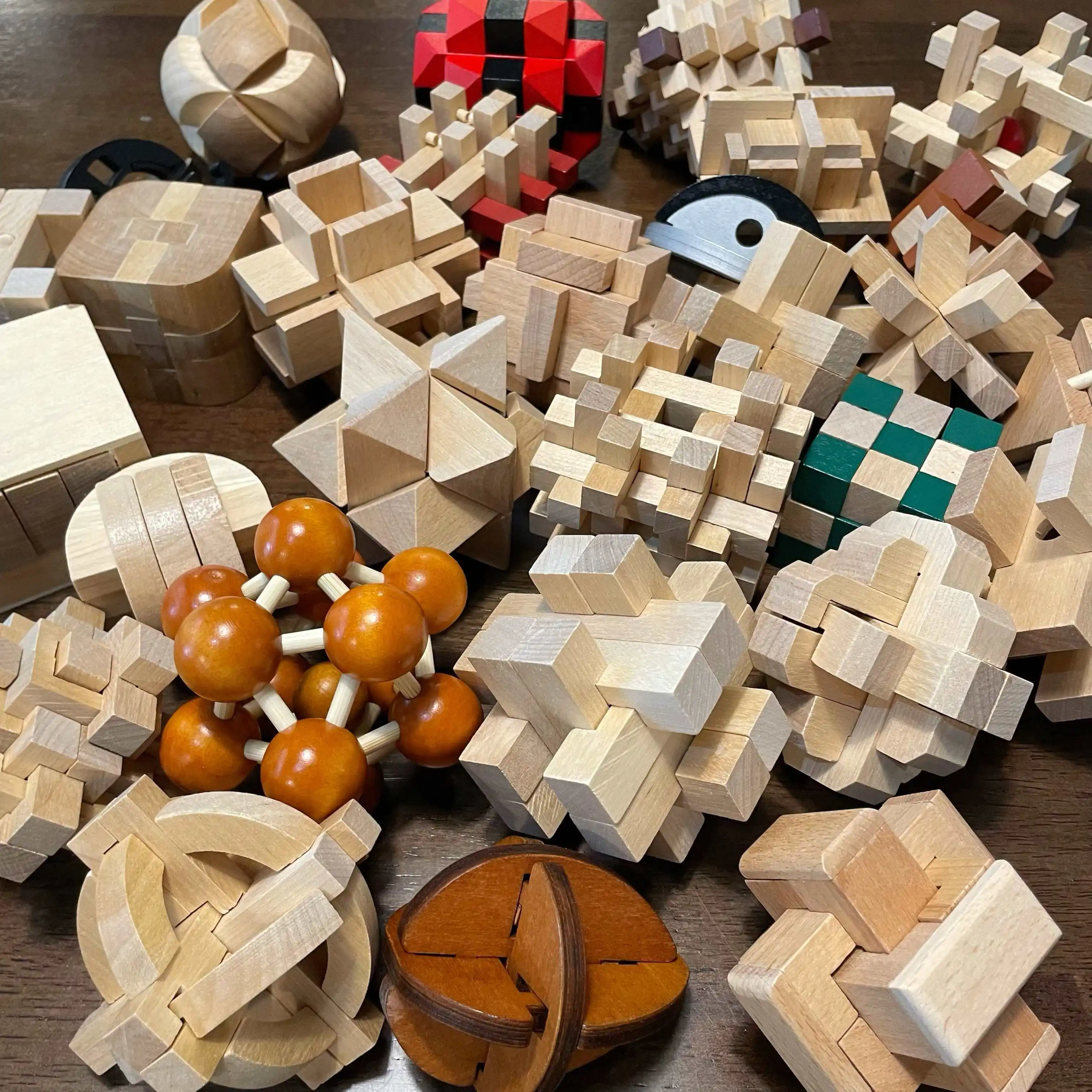 Luban Lock-puzzel Ontgrendel interlockspel IQ-test Houten hersenkrakers voor volwassenen Kinderen Logica Smart Mind Challenge Educatief speelgoed