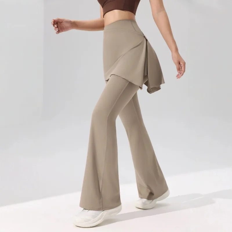 

Fabric curtain yoga pants, flared pants, Pilates exercise slimming, running fitness stretching, butt cover