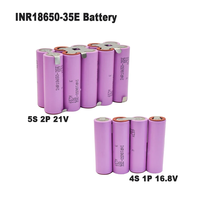 18650-35E بطارية ليثيوم مخصصة 12 فولت-21 فولت 3500 مللي أمبير/7000 مللي أمبير بطارية لحام 3S1P-6S1P بطارية حزمة مفك البراغي ،