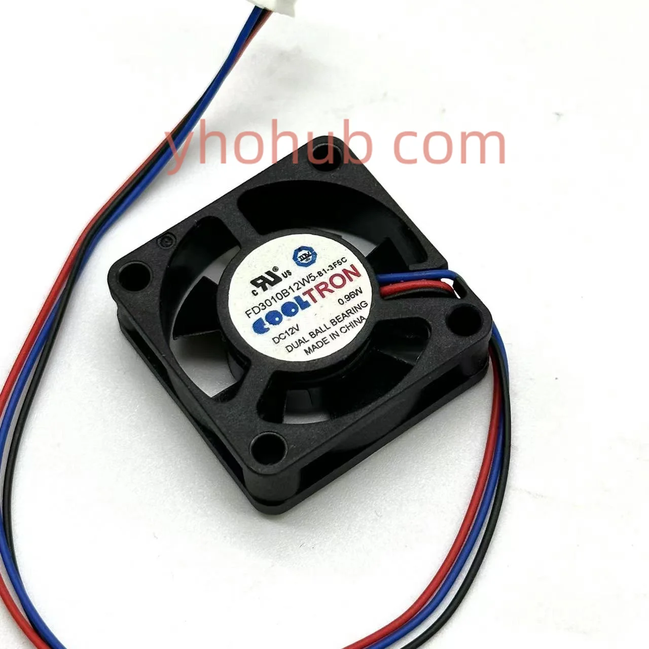 

COOLTRON FD3010B12W5 DC 12V 0.96W 30x30x10mm 3-Wire Server Cooling Fan