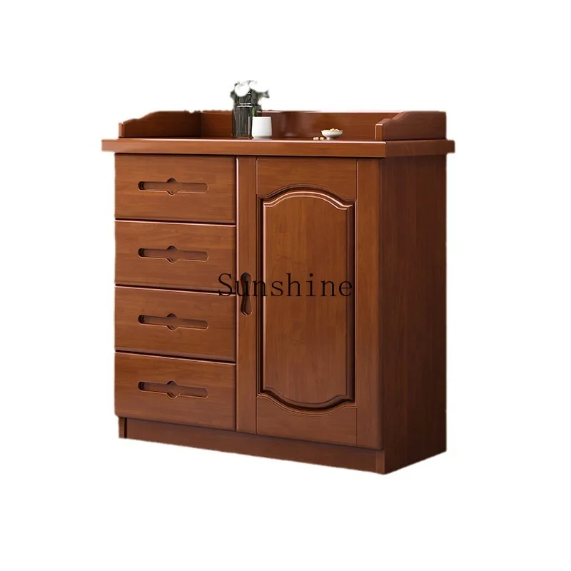 

TT solid wood dining side cabinet dining room against the wall modern simple living room tea cabinet