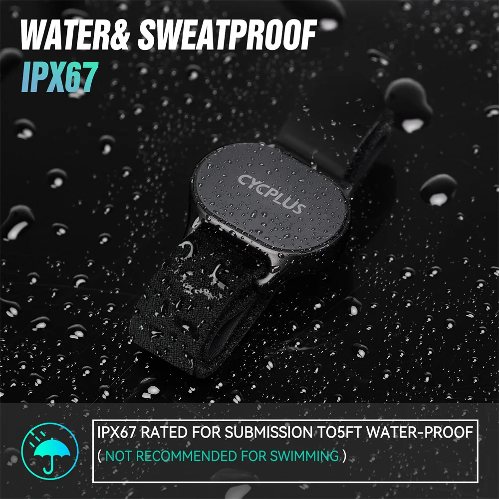 CYCPLUS H1 Heart Rate Monitor HRM Sensor BLE ANT+ IP67 Waterproof Wrist Armband Hand Strap Waterproof Cycling Accessories