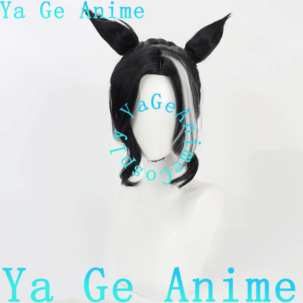 متجر Ya Ge Anime Uma Musume: شعر مستعار جميل ديربي ميجيرو رامونو وميجيرو تاكاهيرو مع آذان وذيل متطابقة