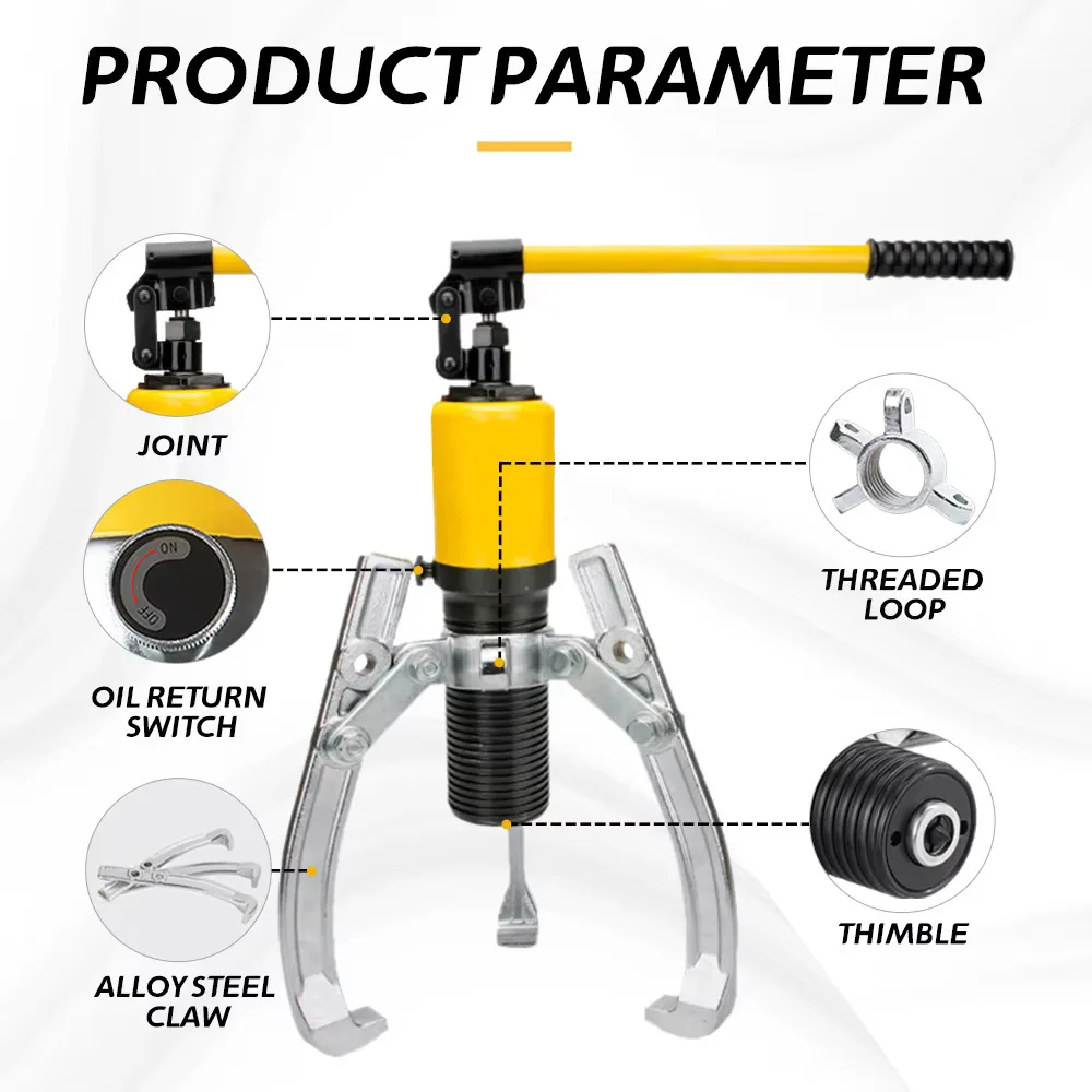 5/10/15/20T Hydraulic Puller Hydraulic Gear Puller 3 Jaw Puller Set Hydraulic Bearing Puller Three Arm Bearing Removal Cylinder