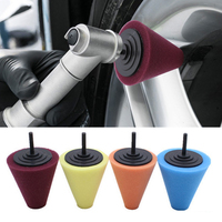 Car Wheel Polishing Sponge for Electric Drill Polishing Cone Burnishing Ball Polishing Pad Hub Buffing Sponge Auto Accessories