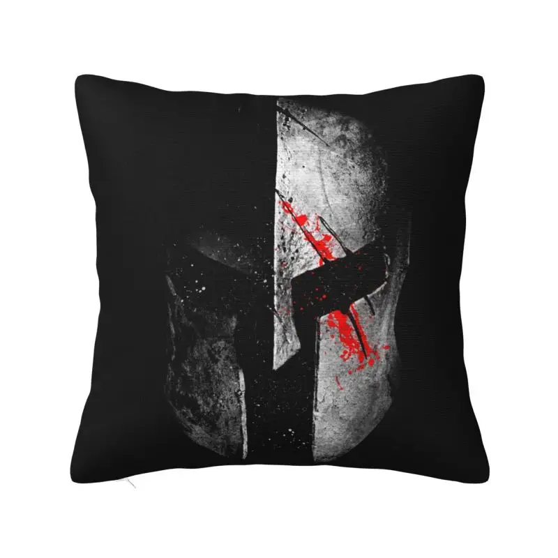 Sparta Skull Spartan Helmet Pillow Case Decor Home Cute Cushions for Sofa Square Pillowcase