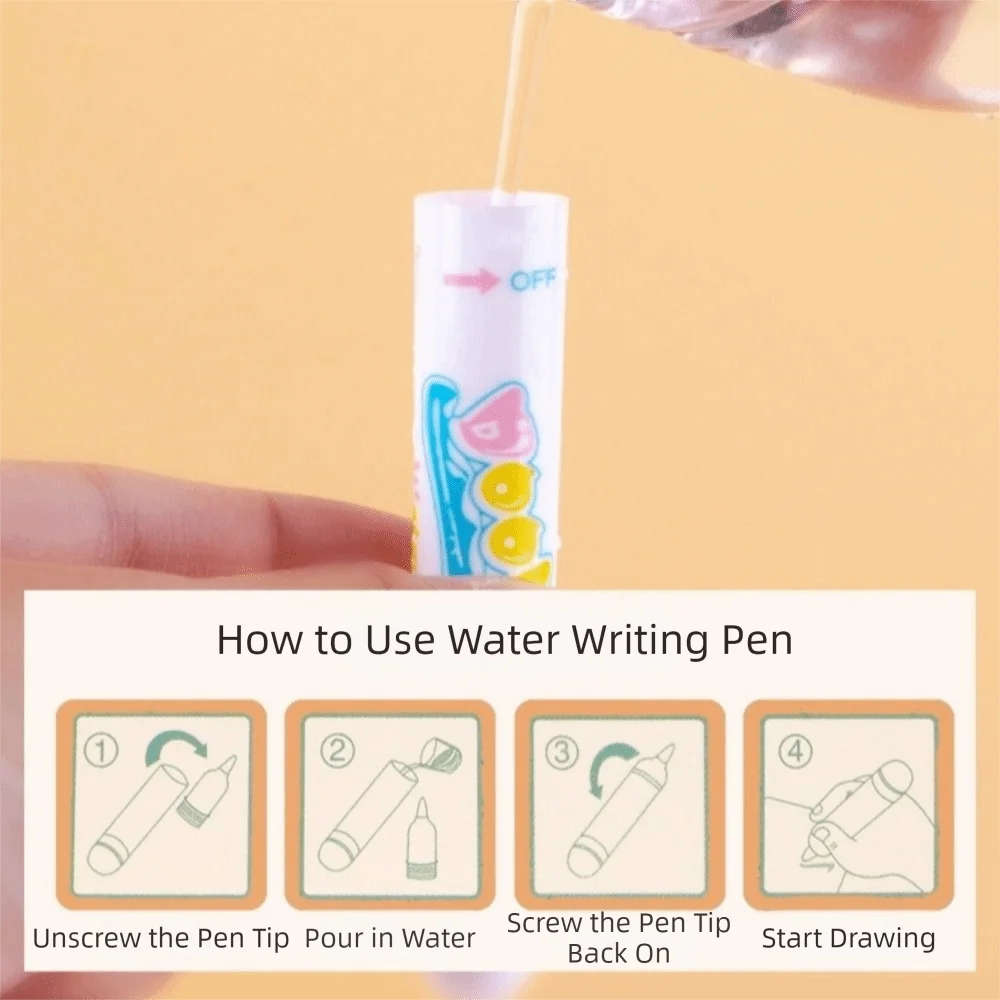 Wiederverwendbares magisches Malbuch, sensorisches Spiel, DIY-Malbuch, magisches Zeichenbuch mit Stift, Wassermalbuch, pädagogische Aktivität