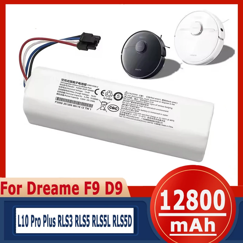 14,8 V 12800 mAh Akku für Xiaomi Mijia X10+PLUS B101CN OMNI 1S und Dreame F9 D9 L10 Pro Plus S10 S20 X10 Fegen Wischen Roboter