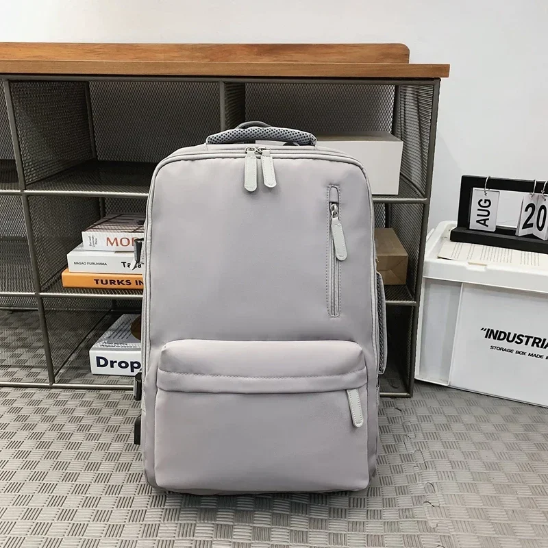 Solid Expand The Capacity of The Backpack 2024 High Quality Couple of School Bag Lady Business Travel Computer Backpack