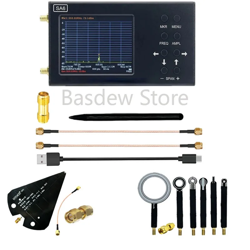 Handheld Digital SA6 Spectrum Analyzer RF Simple Near Field Probe Logarithmic Periodic Antenna Type III EMC Professional