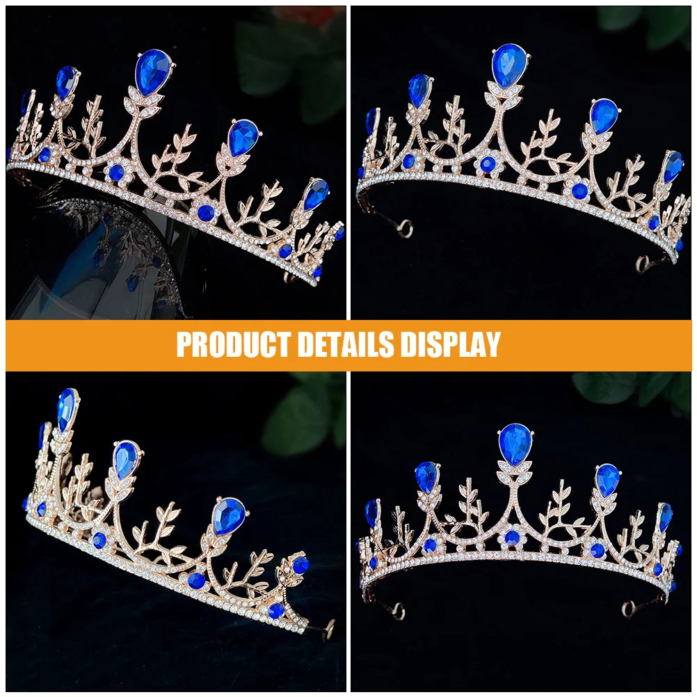 

Crown Hair Accessory Bridal Tiara Wedding Birthday Party Headband Tiara For Women Zinc Alloy Bride Headdress
